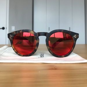 Illesteva Leonard II Tortoise Round Mirrored 🕶